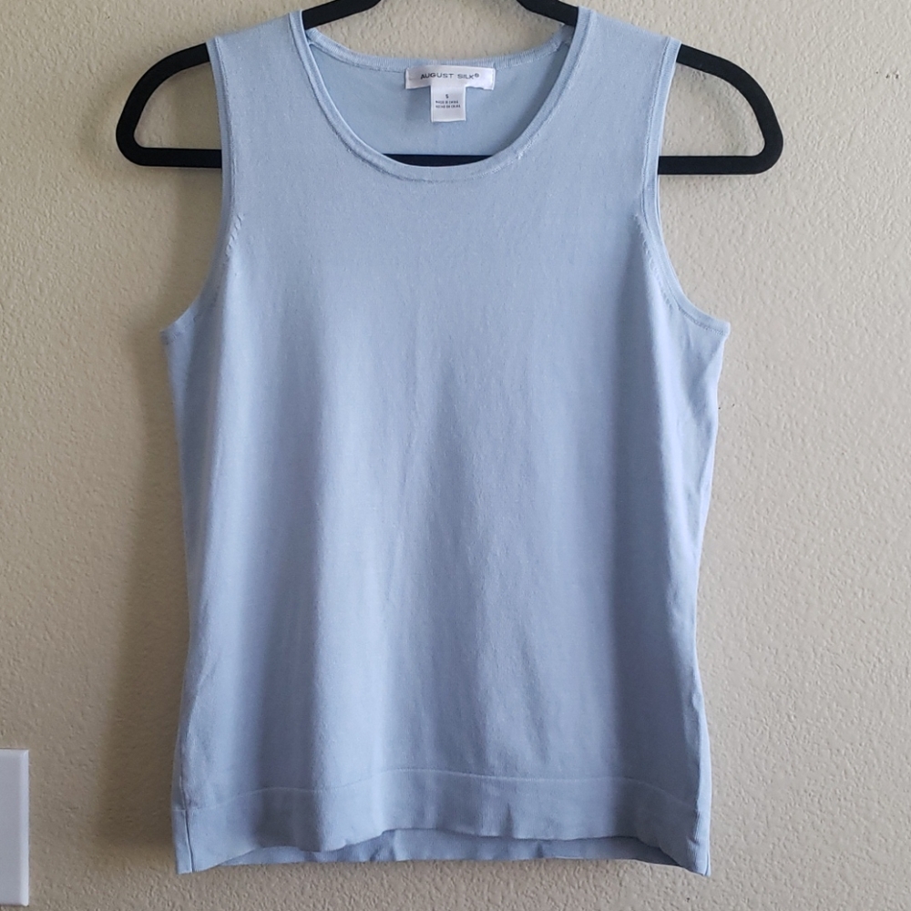 August Silk Pink Sweater Tank